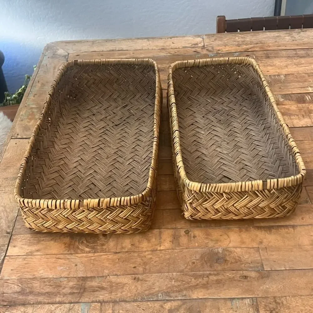 Japanese Gyori Bamboo Storage Baskets 19.5